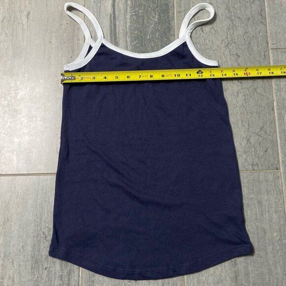 Alternative Apparel Strappy Tank Top Navy White Size Medium - Picture 6 of 7